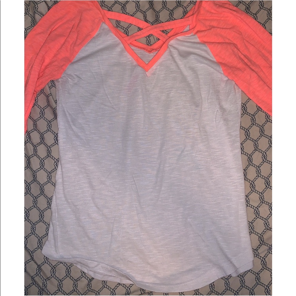 🌺 .•SALE•. No boundaries white and pink top